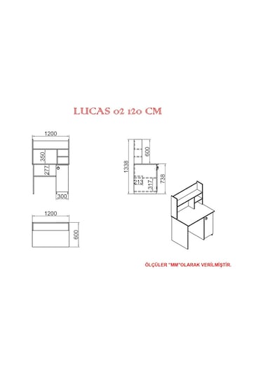 Kalenderdekor1 Kalender Dekor Lucas 120 Cm Çalışma Masası Lc04 Meşe