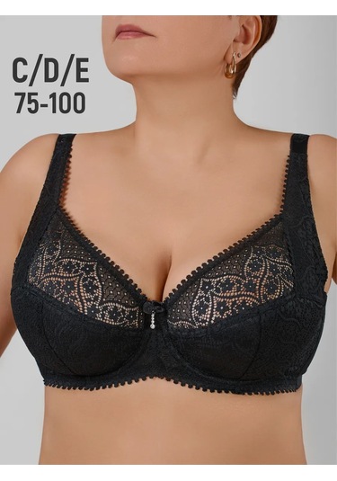 Diorella Fashion Dantel Sütyen Büyük Beden 402356620 Siyah