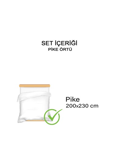 Vionel Home Arles 8 Farklı Desenli Pamuklu Çift Kişilik Baskılı Pike