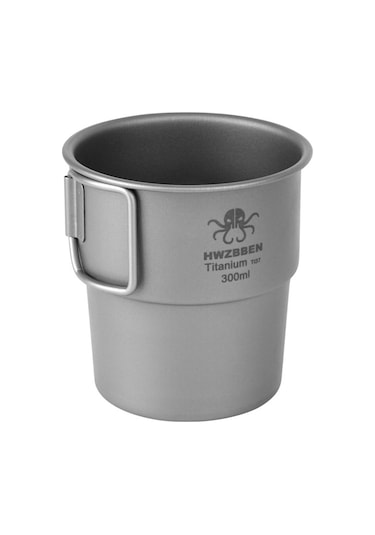 Qingmipy Titanyum Kahve Fincanı - 300ml Kapasite, 50g Ağırlık, Hafif Ve Dayanıklı Materyal Diğer