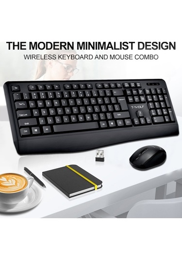 Flybuy T-wolf Tf100 Kablosuz Oyuncu Klavye+fare Seti, 104 Tuşlu, Sessiz, 2.4ghz Kablo İçiğiz Diğer
