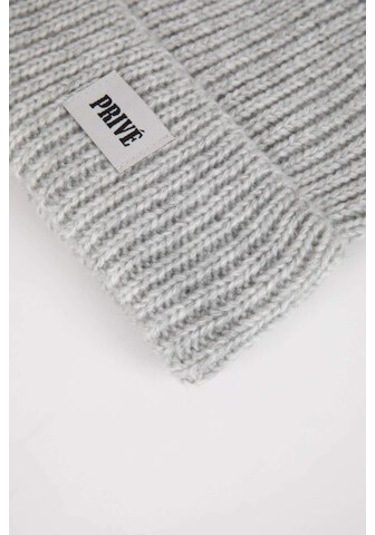 Defacto Kız Çocuk Dokuma Etiketli Bere C7169A824WNGR211 Gri