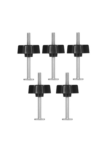 Xurunkeji 5 Set T Cıvata Topuz Takımı, T Vida Ve Plastik Topuz Somunu - Ağaç İşleme Aleti Jigs Vida Fikstürü, 1/4ın Ve T-ray İle Kullanım 15x13x5cm