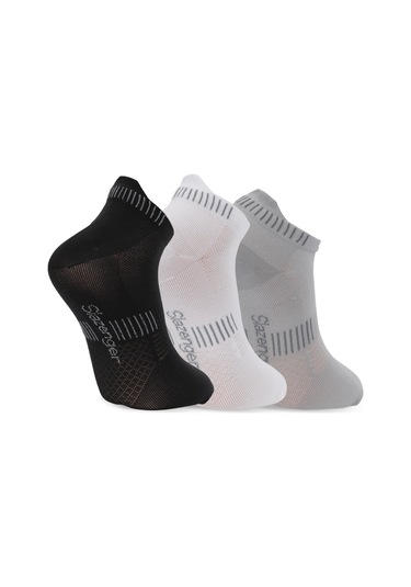 Slazenger Jagger 3 Lü Erkek Siyah / Beyaz Çorap Siyah / Beyaz