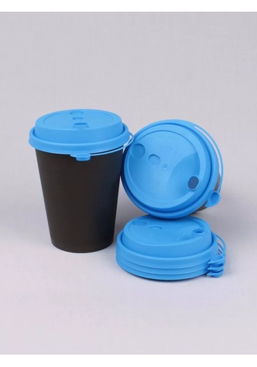Softhomecraft 50 Adet Mavi Valfli 90 Mm Bardak Kapağı 172436873 100 adet