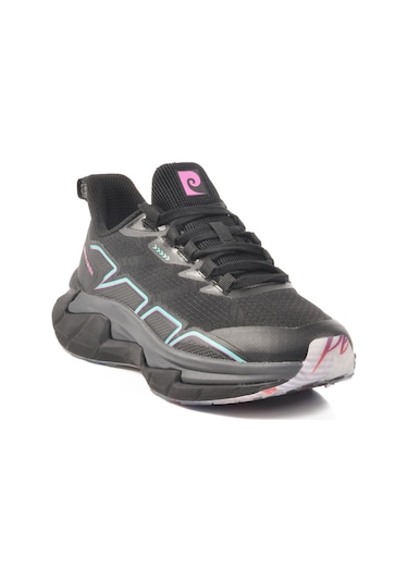 Siyah Fileli Hafif Esnek Kadın Spor Ayakkabı Pcı-11055 G Siyah