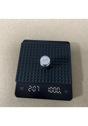 Xuweiwei Usb Şarj Edilebilir Dijital Kahve Terazisi Siyah 3kg 01g Hassas G Ml Oz Abs Plastik Ev Mutfak Kullanımı Siyah