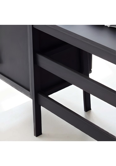 Woodesk Terra Ahşap Çalışma Masası 180x60 Siyah Renk Cpt4640-180 Siyah