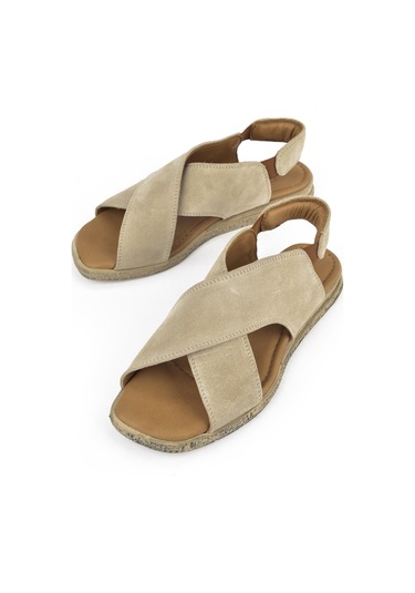 Ziya, Kadın Hakiki Deri Sandalet 1511047z706 Bej 1511047z706 340 Bej