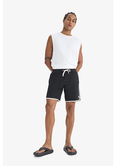 Defacto Defactofit Regular Fit Esnek Dokulu Kısa Boy Deniz Şortu D9631ax25hsbk81 Siyah Defacto Defactofit Regular Fit Esnek Dokulu Kısa Boy Deniz Şortu D9631ax25hsbk81 Siyah