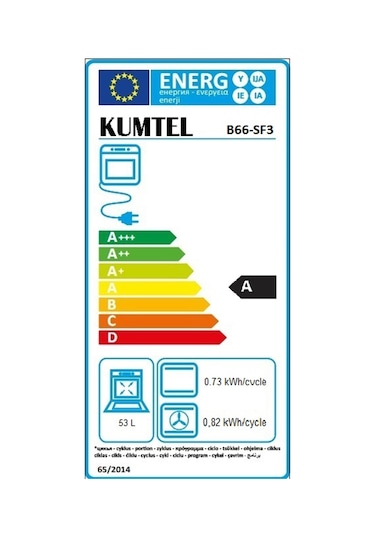 Kumtel B66-SF3(MT) Rustik Cam Ankastre Fırın