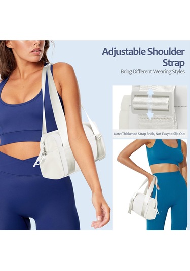 Springsun Beyaz Nylon Spor Antreman Çantası - Çok Amaçlı El/omuz Çantası, Su Geçirmez Iç Çanta, Geniş Depolama Alanı Ve Çoklu Cepli Tasarım Beyaz