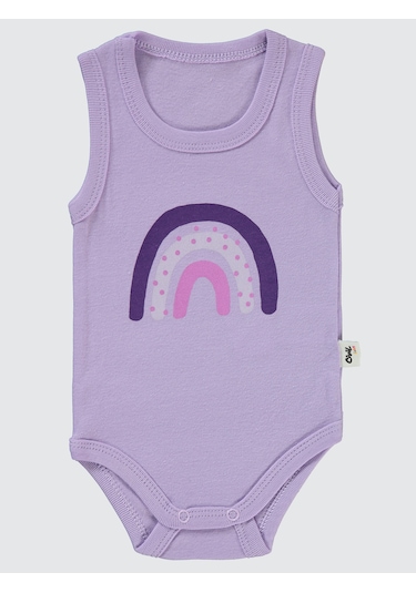 Civil Baby Kız Bebek Çıtçıtlı Badi 1-36 Ay Lila