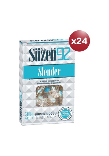 Süzen92 Sigara Ağızlığı Filtresi Slender 30x24 Bundle
