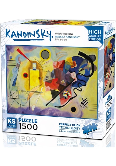 Ks Games 1500 Parça Sarı Kırmızı Mavi Puzzle