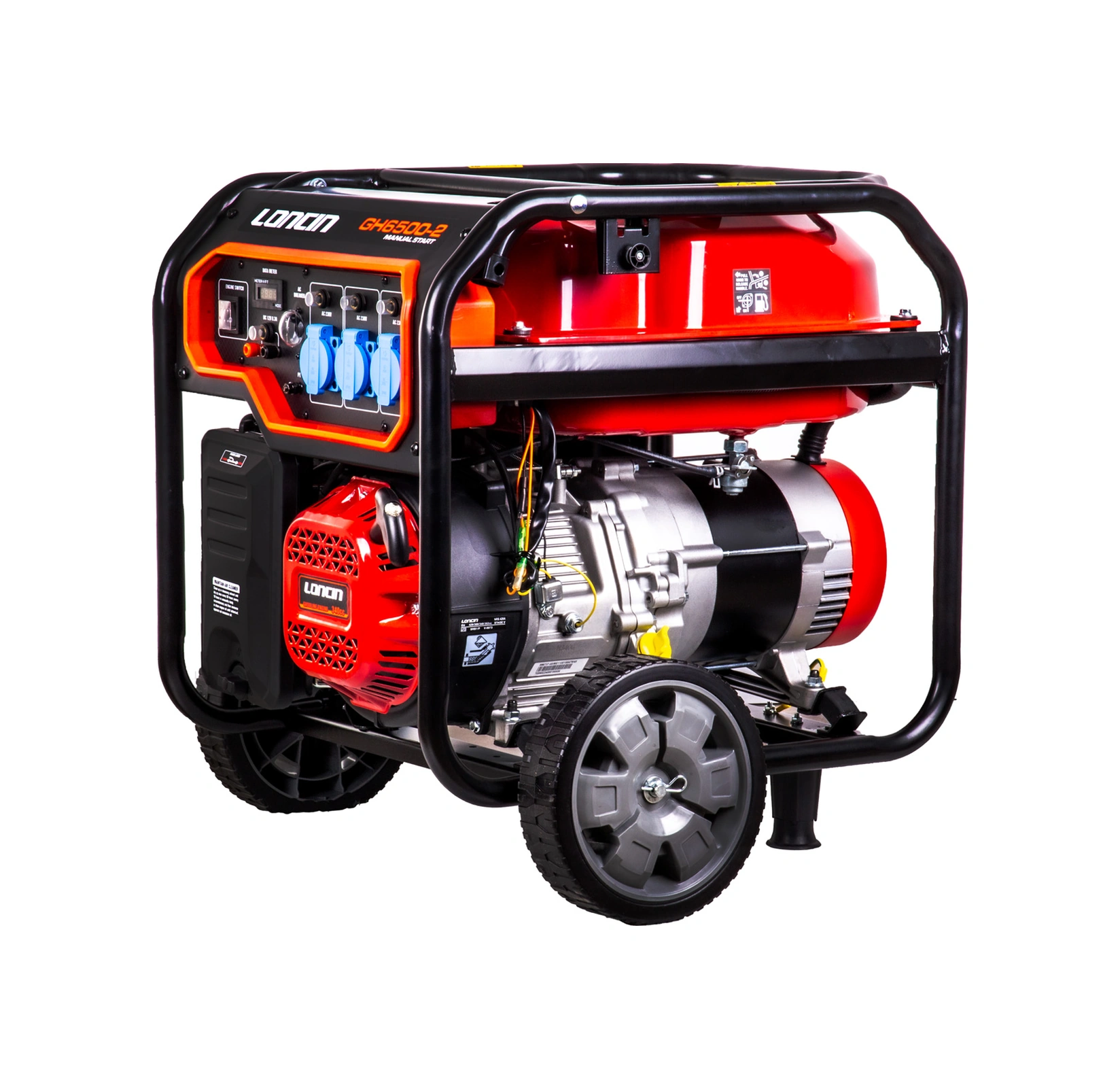 Loncin Gh6500-2 Eur5 Benzinli İpli Monofaze Jeneratör 6 Kw