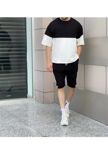 Krishtafovich Erkek Yazlık Ev Eşofman Takımı Tişört Ve Şort İle 209140318 Siyah