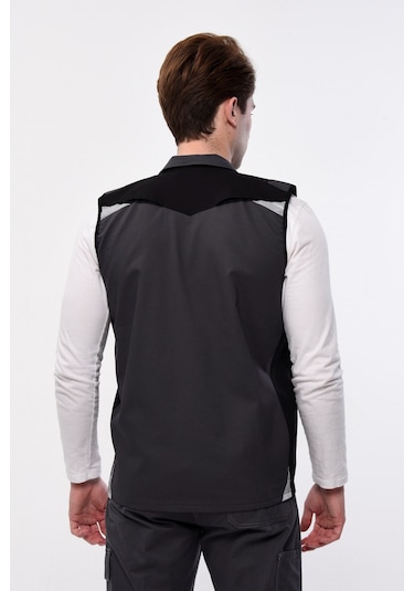 Uniprom Yelek Likralı Madrid Model 10 Cepli Yazlık Füme