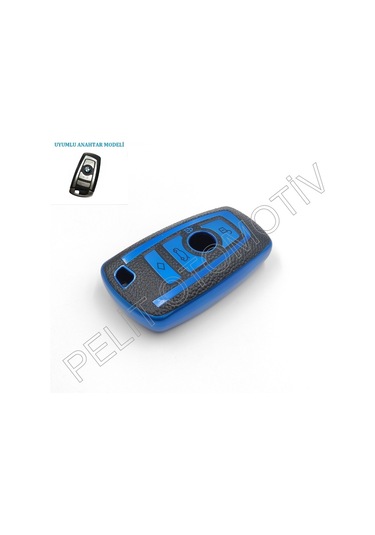 Bmw X1 X3 X4 X5 Serisi Anahtar Kılıfı Süperlüx Keyless Mavi