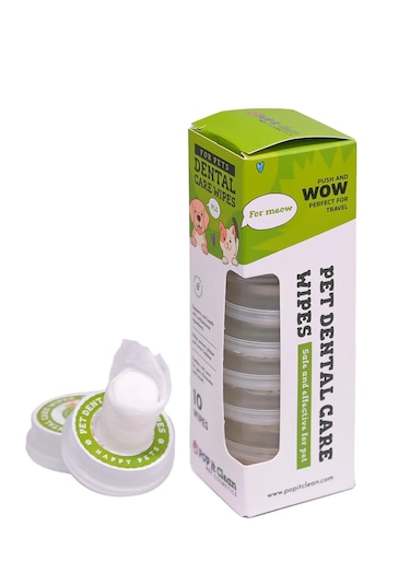 Popitclean Evcil Hayvan Kedi & Köpek Diş Bakım ve Temizleme Mendili