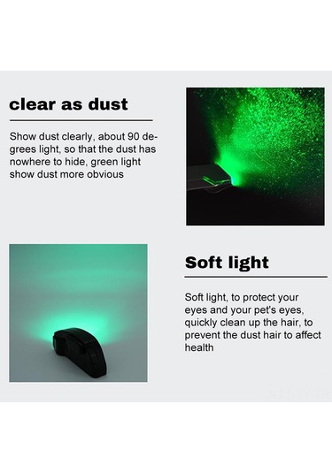 Teltree Ev Toz Işığı - Evrensel Yeşil Lazerli Elektrikli Süpürge Aydınlatma Aparatı