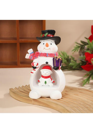 Suntek Işıklı Yılbaşı Süsü Masaüstü Heykeli Kardan-adam