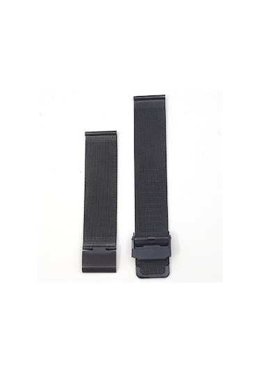 Hasır Kol Saat Kordonu Siyah Ince Çelik 20 Mm ( Ø 1,5)