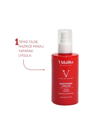 Vidalita Beauty & Care Soothing Onarıcı Nemlendirici Vücut Kremi Cıca & Squalane 200 Ml
