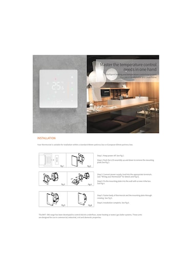 Vkemall Su Isıtma Wifi Akıllı Termostat Sıcaklık Kontrol Cihazı Siyah-1-t