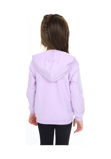 Toontoy Kız Çocuk Nakışlı Hırka Lila