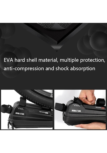 Wild Man X2 Hardshell Bisiklet Ön Gidon Çantası Kırmızı