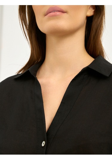 Karaca Kadın Regular Fıt Gömlek-siyah 12.25s.04.017 Siyah