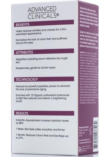 Advanced Clinicals Peptide Anti-Wrinkle Yüz Serumu 52 ML