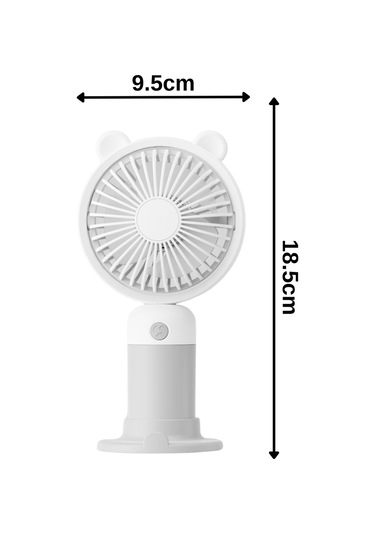 Taşınabililir Mini Usb Şarjlı 3 Kademeli El Masaüstü Vantilatör Fan Soğutucu Ym88216 Gri