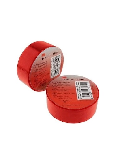 3m-izolebant 0,13mmx19mmx10yds Kırmızı Bant-3m.10-kırmızı