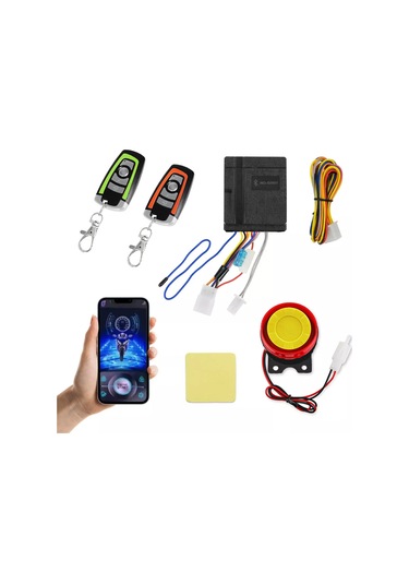 Ranyeek Motosiklet Güvenlik Sistemi: Uzaktan Kontrol, Tehlike Alarmı, Keyless Başlatma, 125db Siren, Bluetooth Desteği Cs-159a1