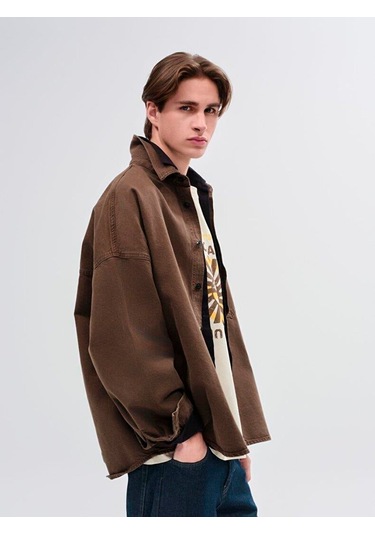 Ltb Wıllo Sepıa Brown Wash Erkek Kot Gömlek Kahverengi