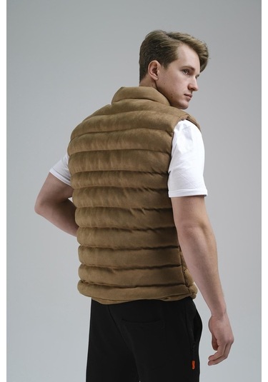 Tobia Slim Fit Cepli Dolum Süet Erkek Yelek