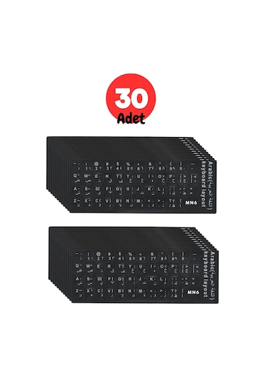 Mn6 Map01 Arapça Klavye Etiketi/silinmez-30 Adet/notebook-pc Uyumlu/arapça Klavye Sticker
