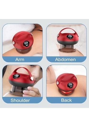 Wondernest Vakum Tedavisi Masaj Kazıma Jialan Isıtma Elektrikli Çukurluğu Mm Siyah - Kırmızı