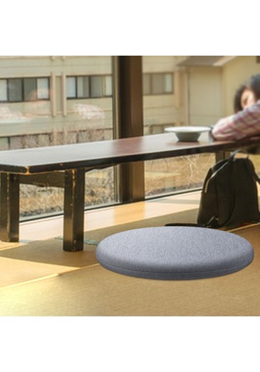 Homyl Yuvarlak Koltuk Pedi Tabure Minderi Yumuşak Açık Gri 35cm