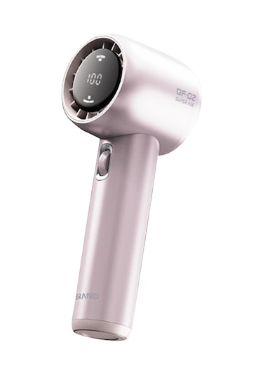 Maiyame El Tipi Portatif Fan, 199 Hız Seviyesi Ayarlı, 9m/s Hava Hızı, 3500mah Pil İle 15 Saat Süre, Dijital Ekran, Tam Alüminyum Gövde, Açık Pembe