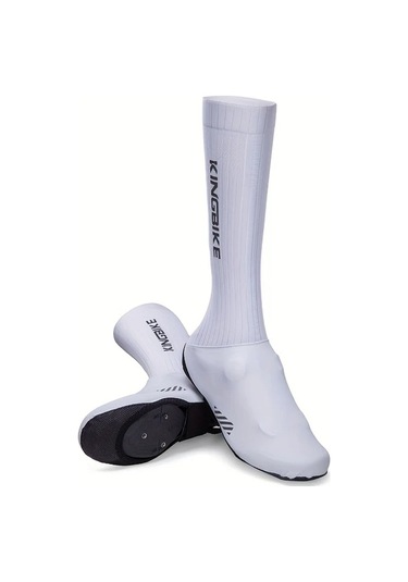 Willowhaven Kıngbıke Su Geçirmez Bisiklet Ayakkabı Kılıfı Beyaz 42 43 Cm Yazlık Nefes Alabilir Reflektör Gece Güvenlik Tasarım Altın