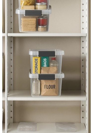 2 Li Şeffaf Saklama Kutusu & Düzenleme Kutusu 10,5 Lt Şeffaf