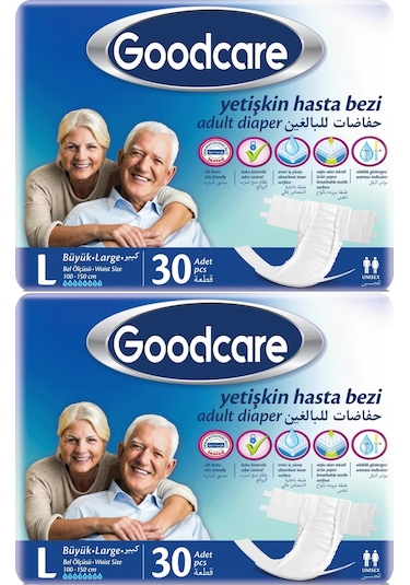 Goodcare Hasta Bezi Yetişkin Bel Bantlı Tekstil Yüzey L 60 Adet L