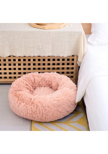 Geeroyoo Puding Kedi Yatağı Yumuşak Plüş Öz Oturma Isıtmalı