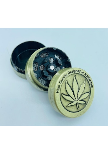 Yaprakdesenli Çelik Metal 3parça Tutun Öğütücü Grinder//30mm--g25