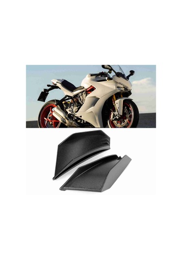 Yaleker Motosiklet Kanat Profili Çift Siyah - Abs Malzeme Dayanıklı Evrensel Uyumlu Spor Tasarım Siyah