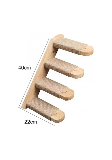 Cw372-002 Duvara Monte Kedi Tırmanma Ve Tırmalama Merdiveni 40x22cm 1 Adet