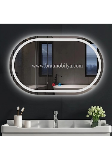 Brat 50x90 Kapsül Kesim Dokunmatik Led Ayna Şeffaf